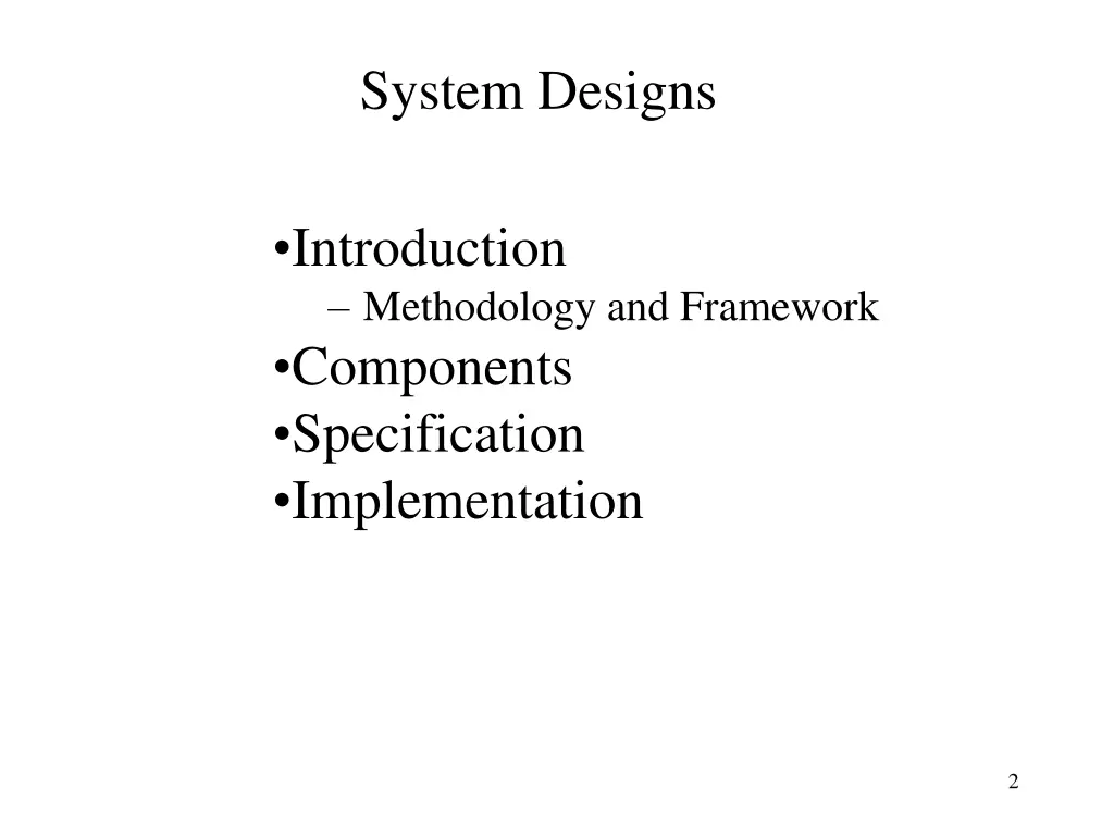 system designs