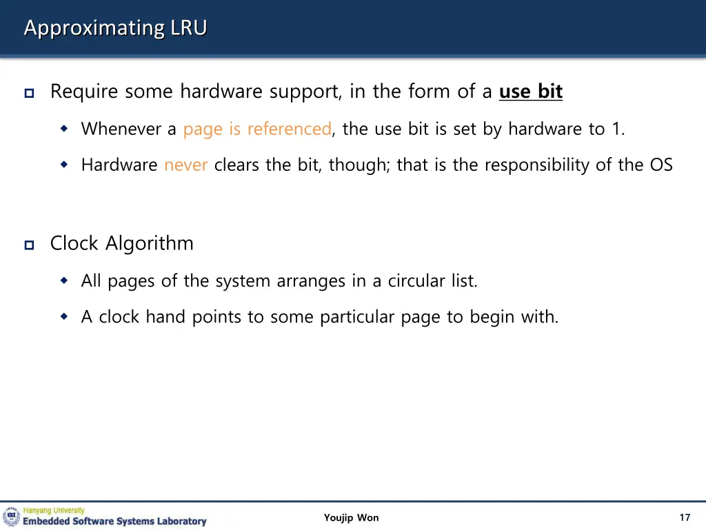 approximating lru