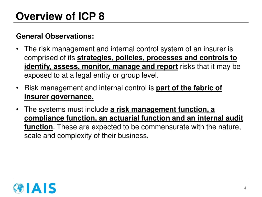 overview of icp 8 1