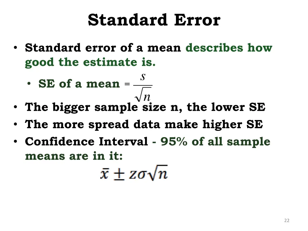 standard error