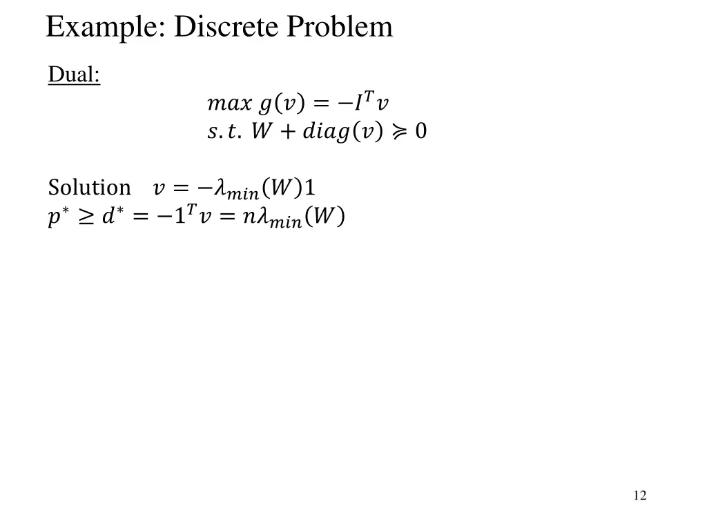 example discrete problem