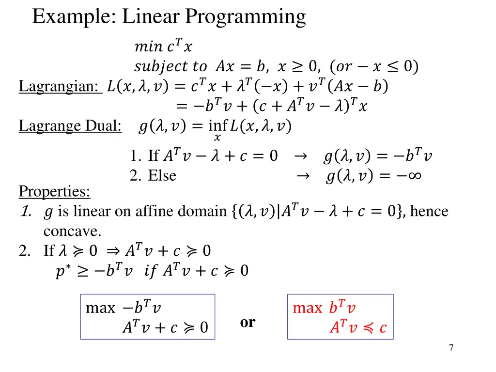 example linear programming 0 0 lagrangian