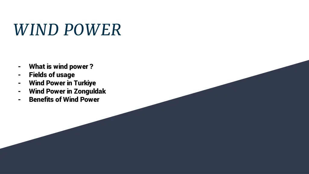wind power
