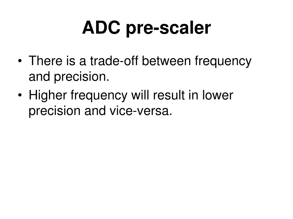 adc pre scaler 2