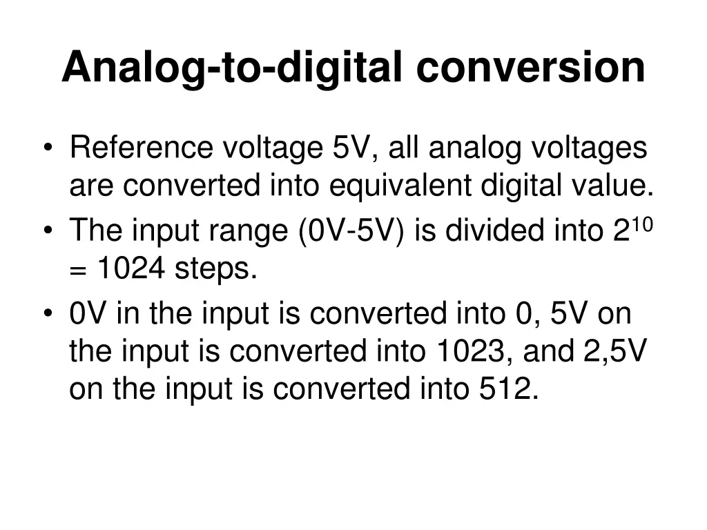 analog to digital conversion
