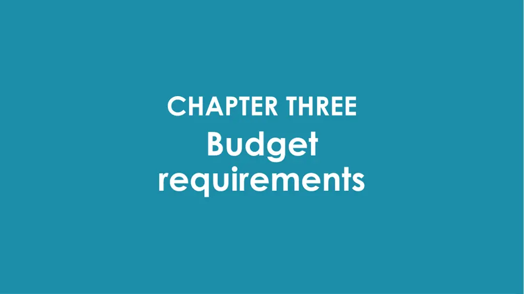 chapter three budget requirements