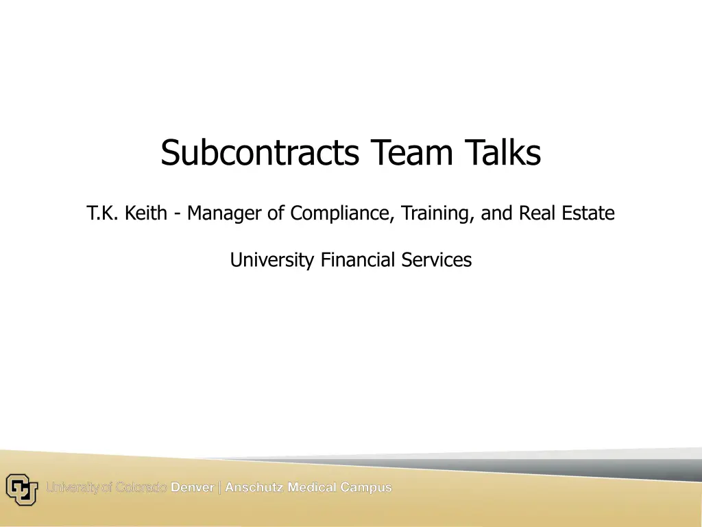 subcontracts team talks