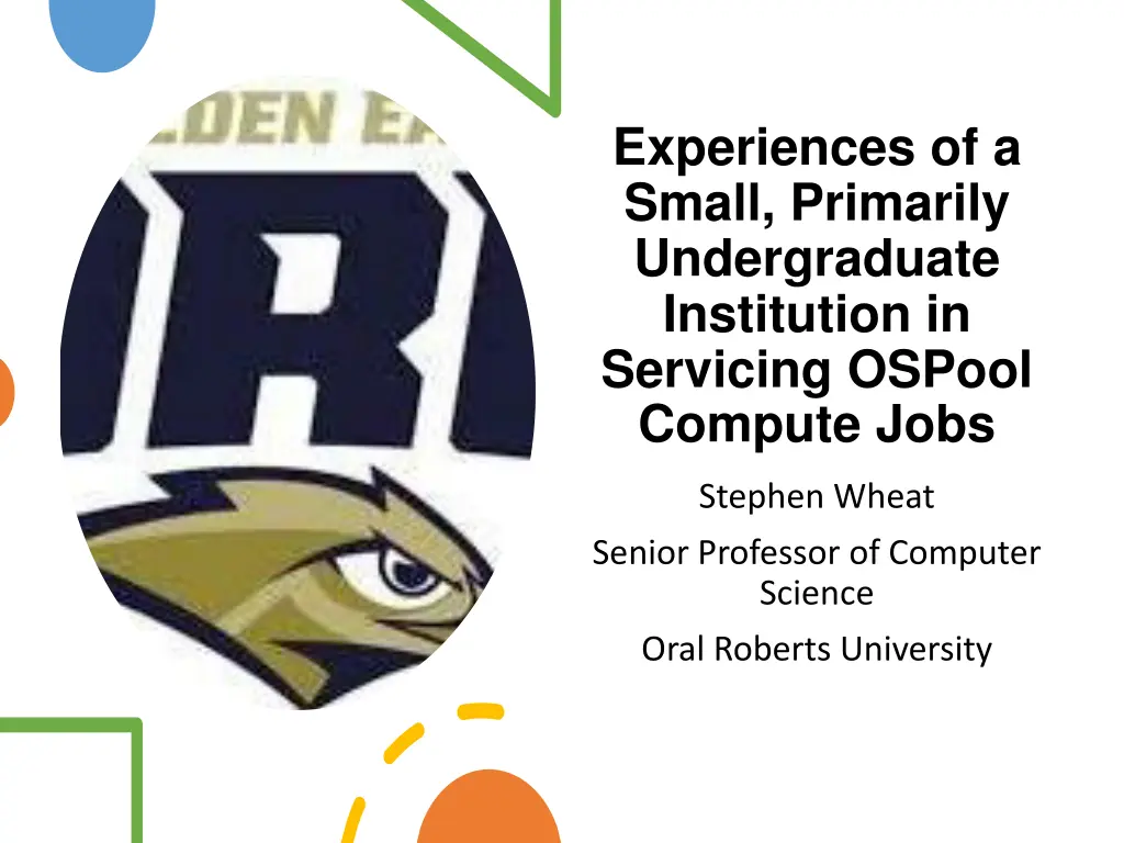 experiences of a small primarily undergraduate