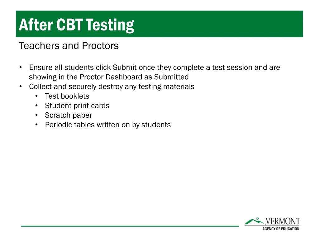 after cbt testing teachers and proctors