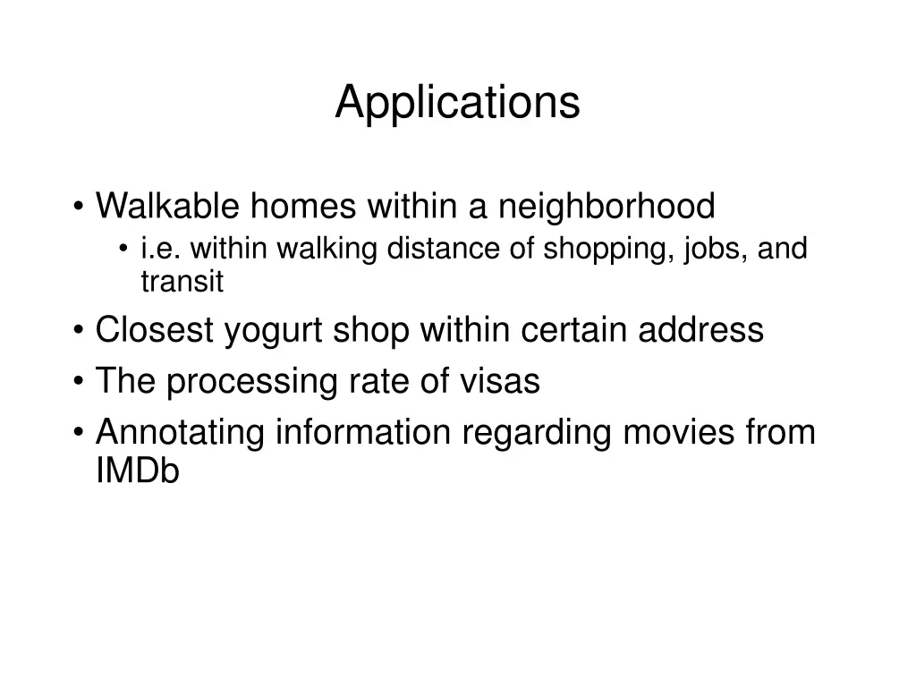 applications