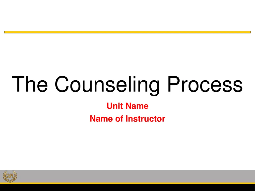 the counseling process