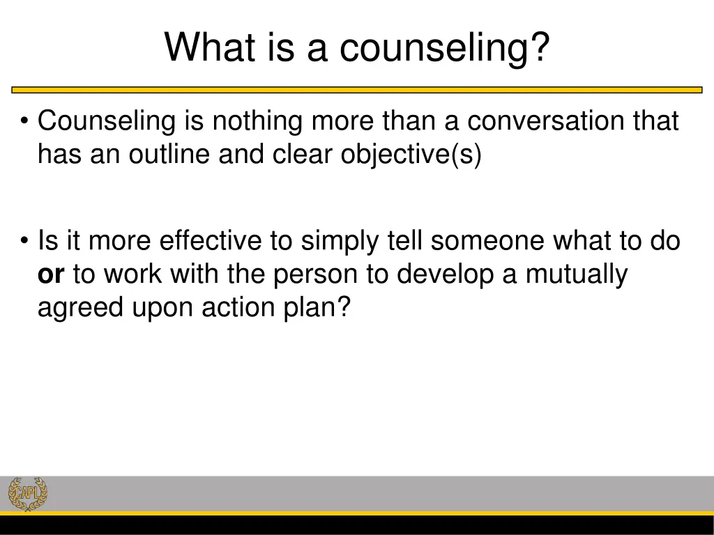 what is a counseling