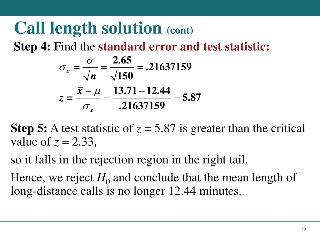 call length solution cont step 4 find
