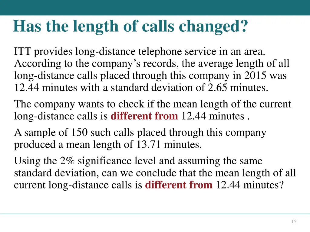 has the length of calls changed