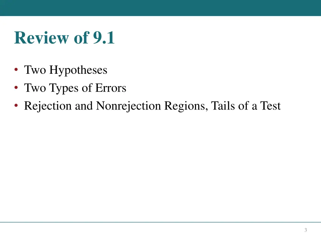review of 9 1