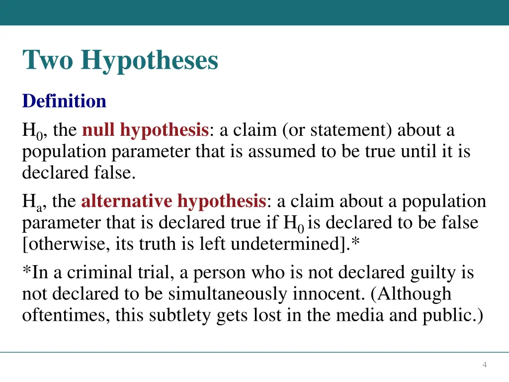 two hypotheses