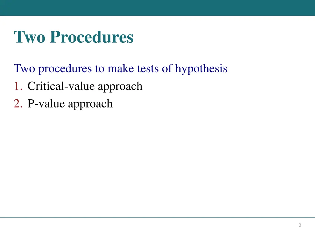 two procedures