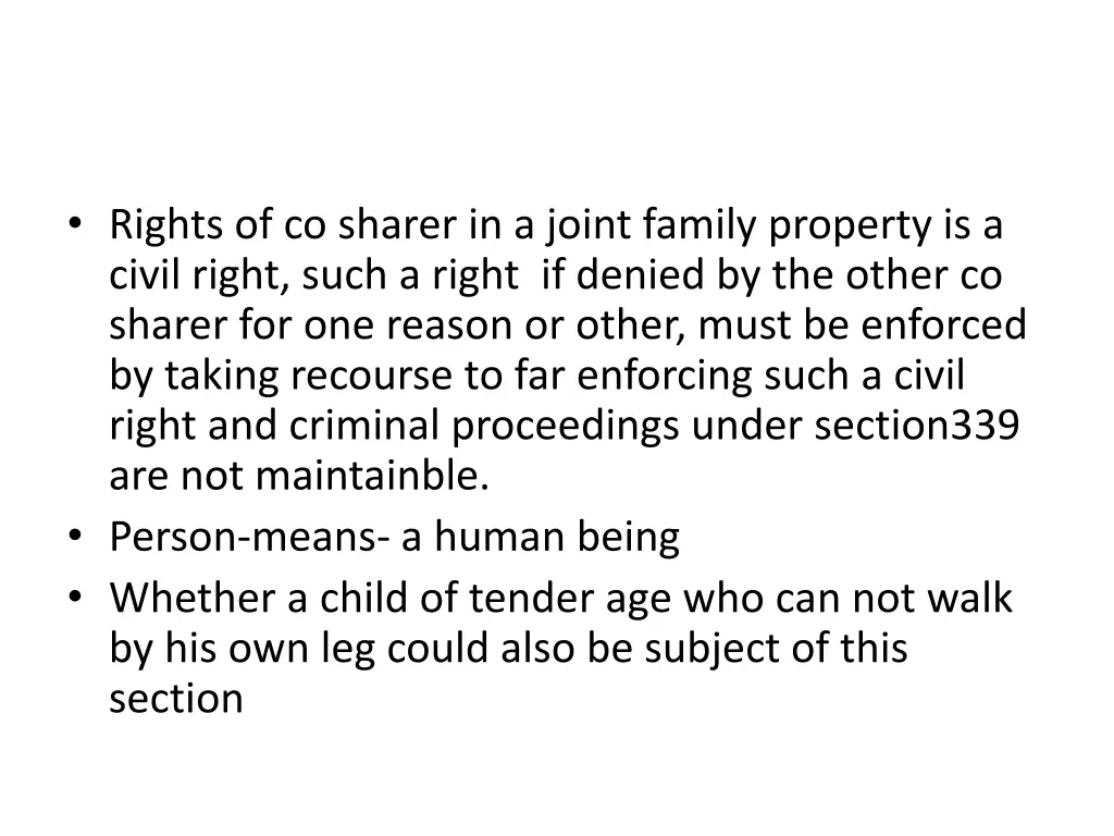 rights of co sharer in a joint family property