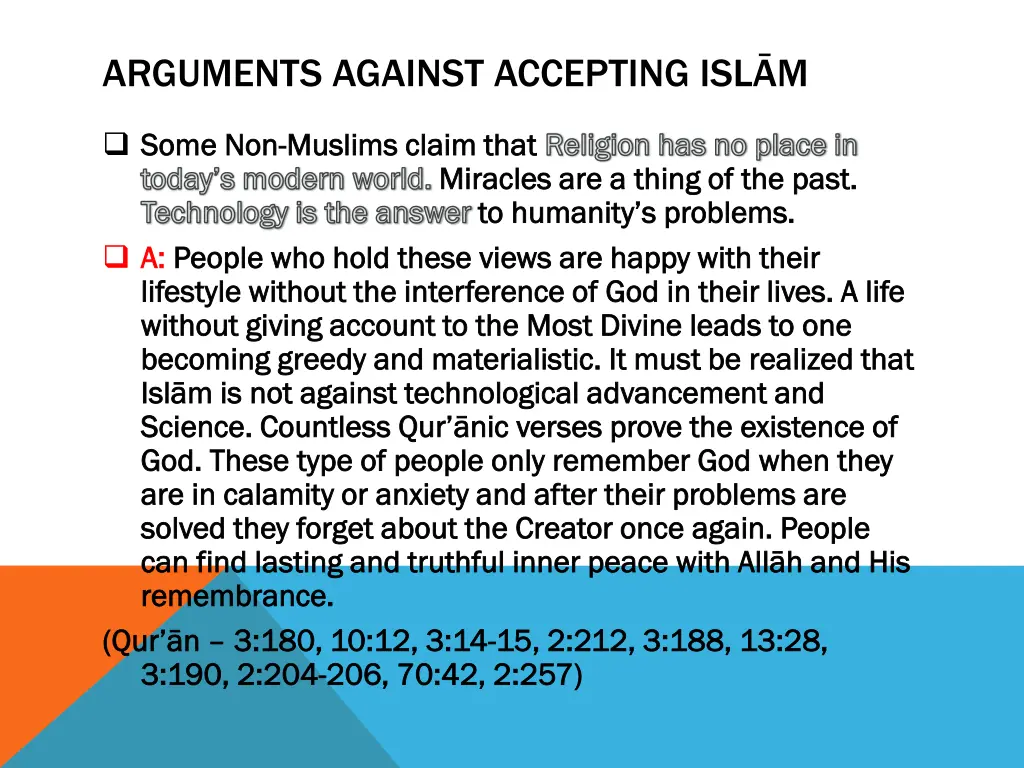 arguments against accepting isl m 2