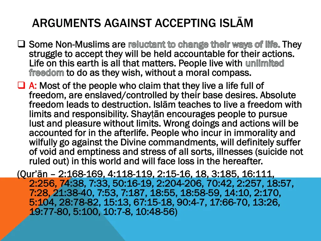 arguments against accepting isl m 3