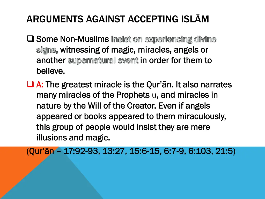 arguments against accepting isl m 6