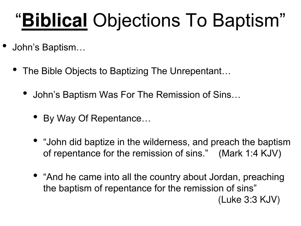 biblical objections to baptism 3