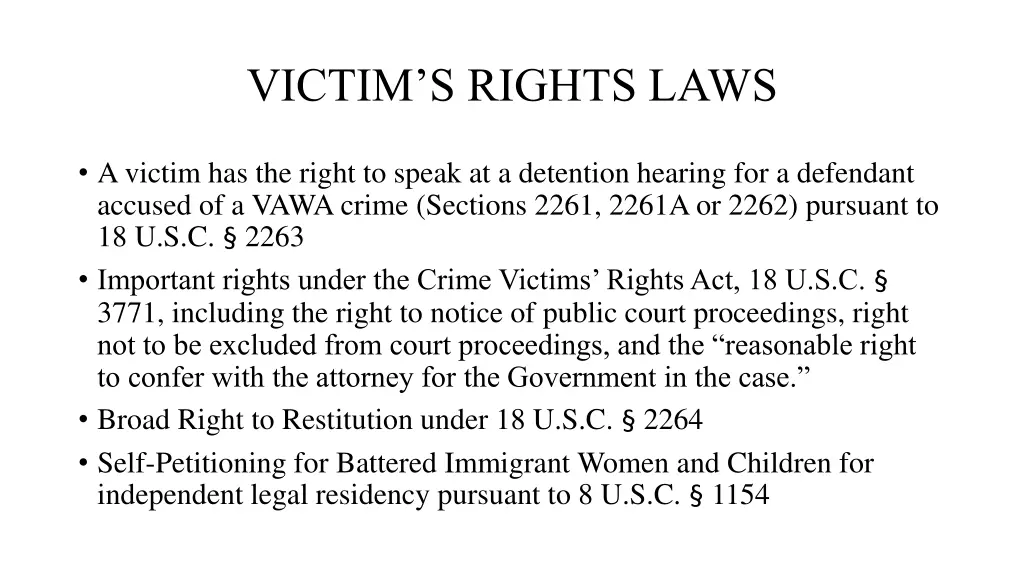 victim s rights laws