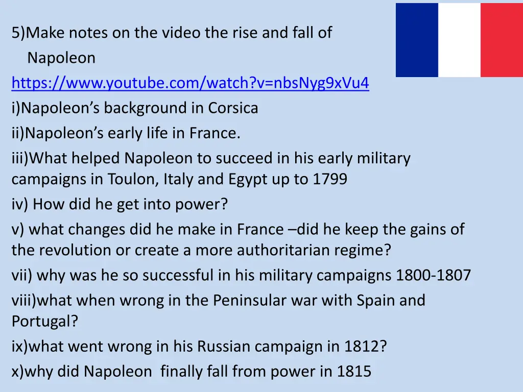 5 make notes on the video the rise and fall