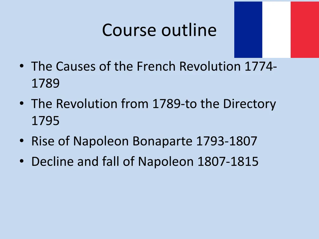 course outline