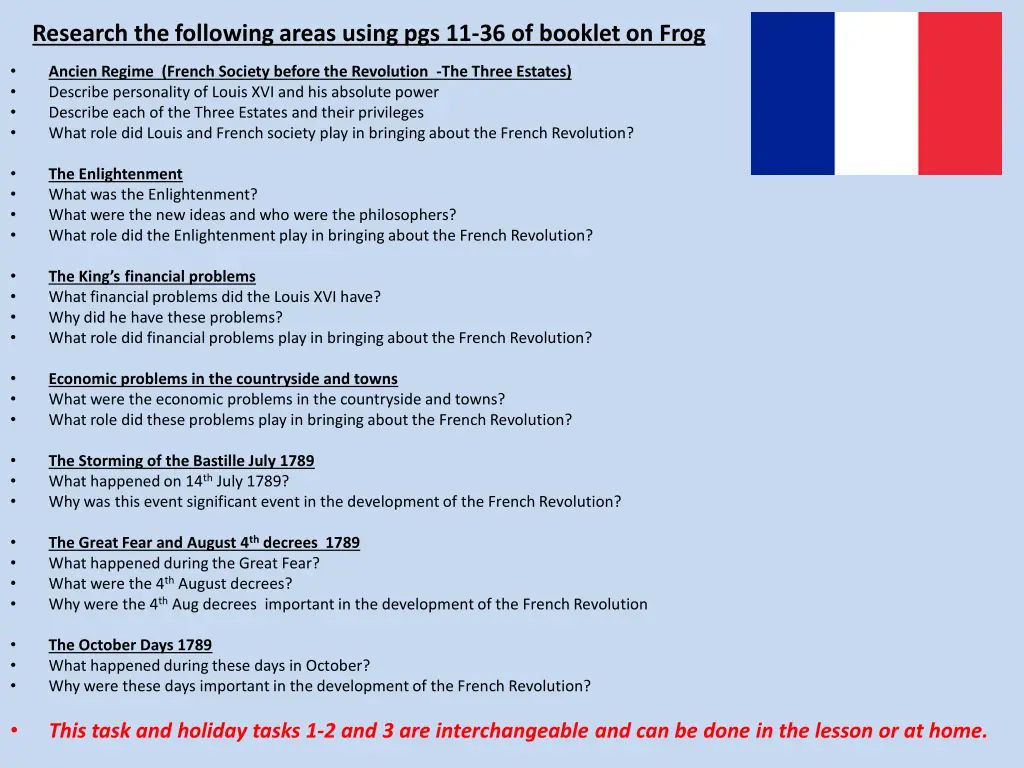 research the following areas using