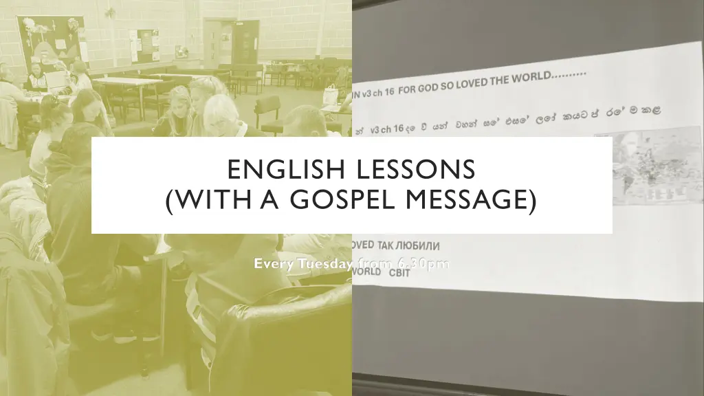english lessons with a gospel message