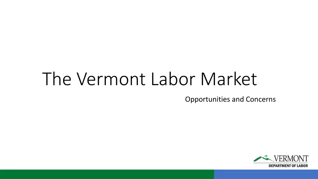 the vermont labor market