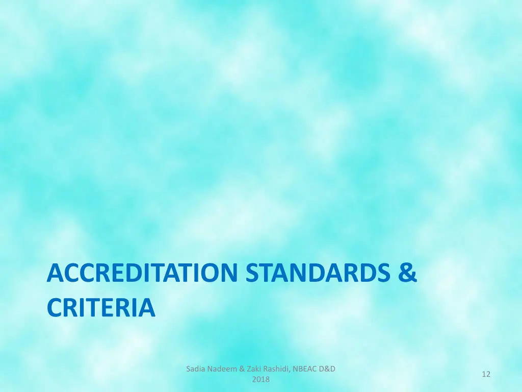 accreditation standards criteria