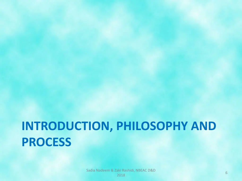 introduction philosophy and process