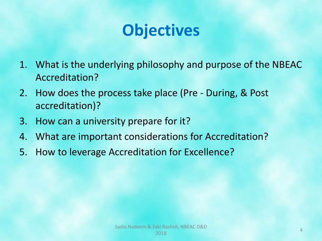 objectives