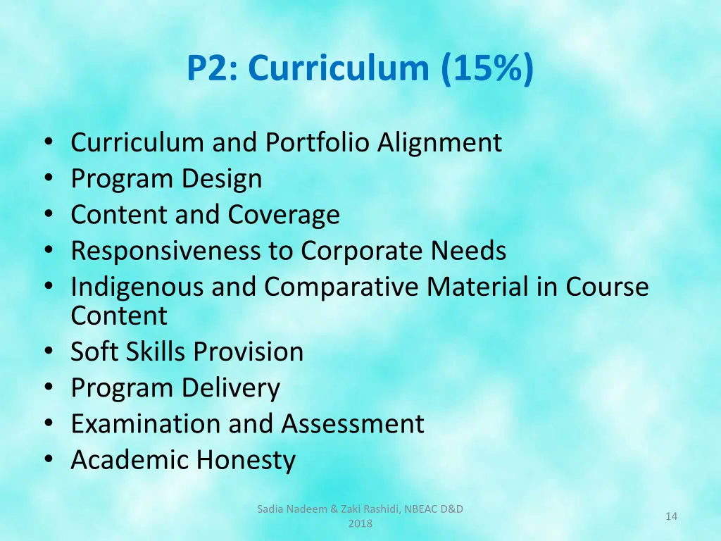 p2 curriculum 15