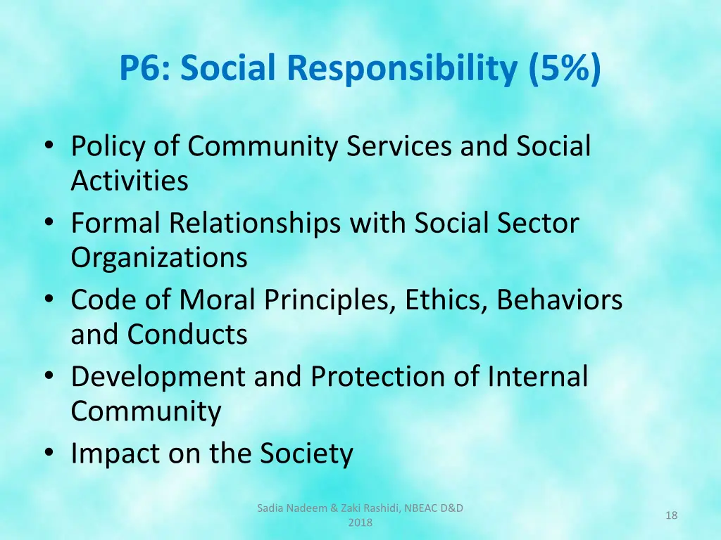 p6 social responsibility 5