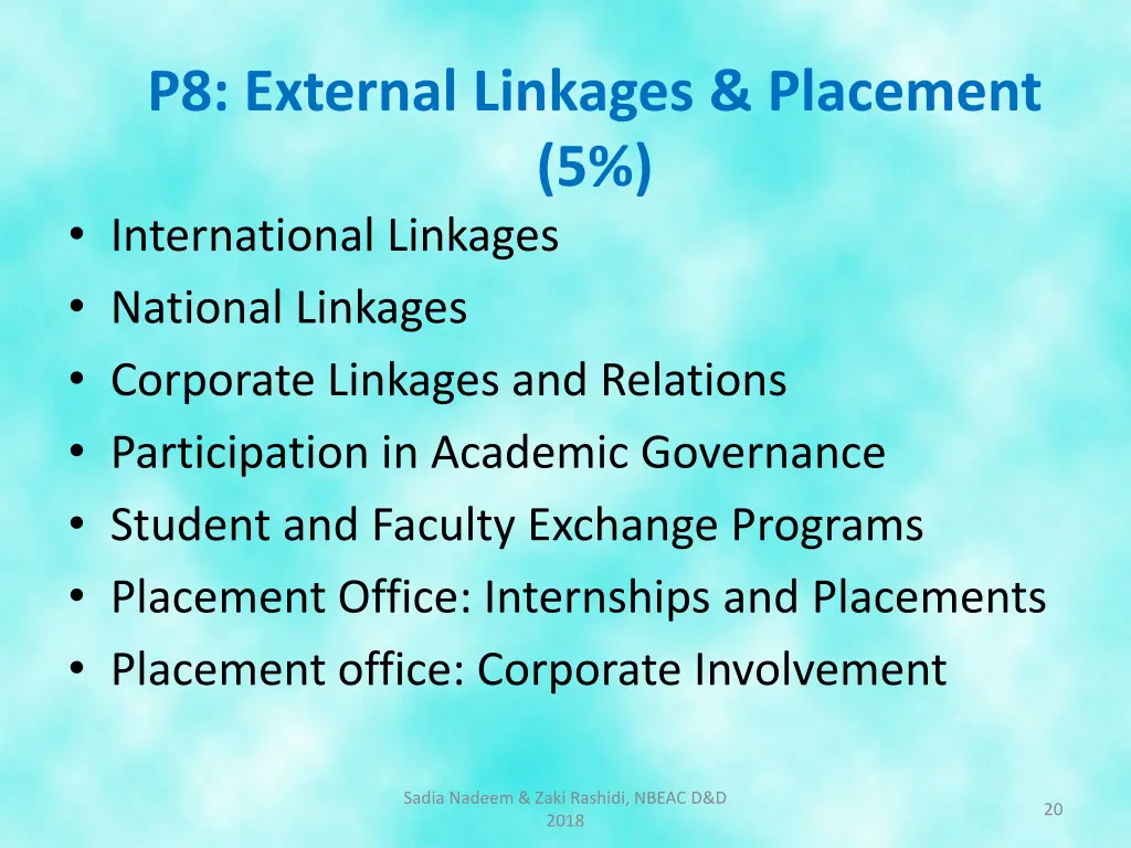 p8 external linkages placement 5 international