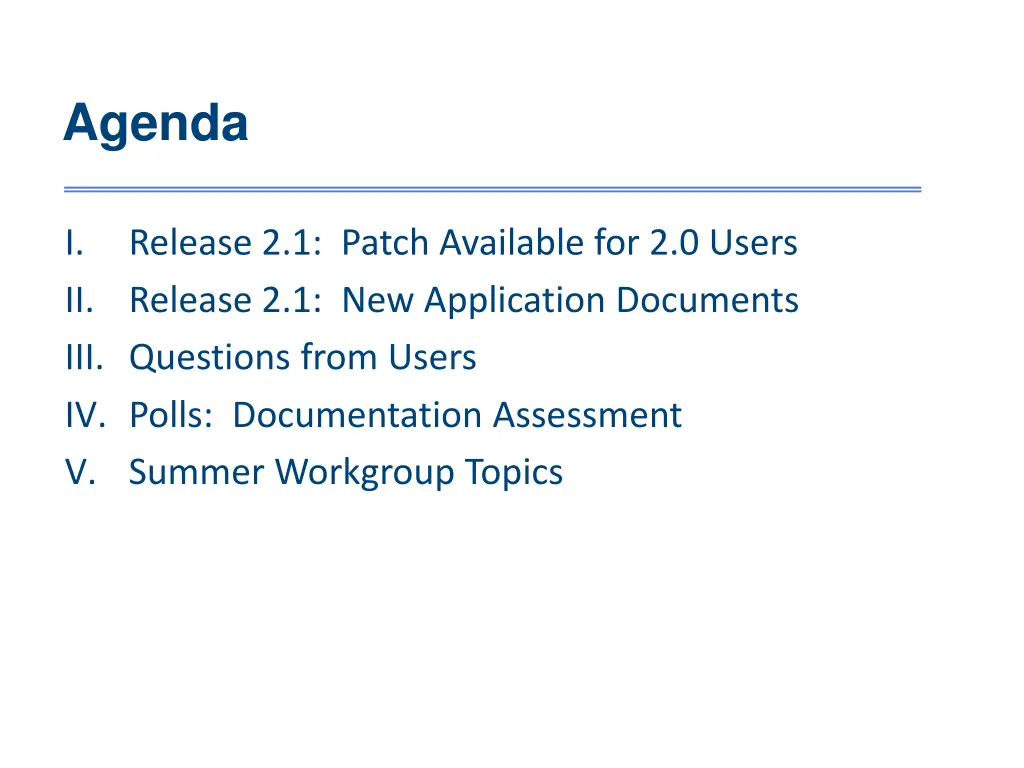 agenda
