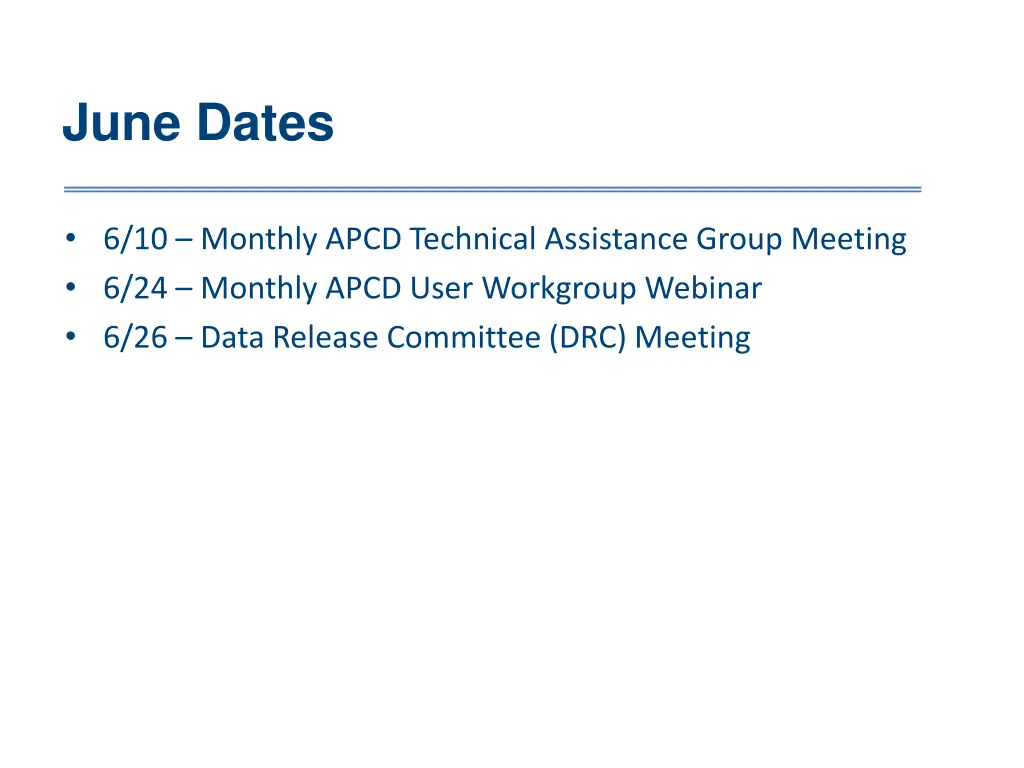 june dates