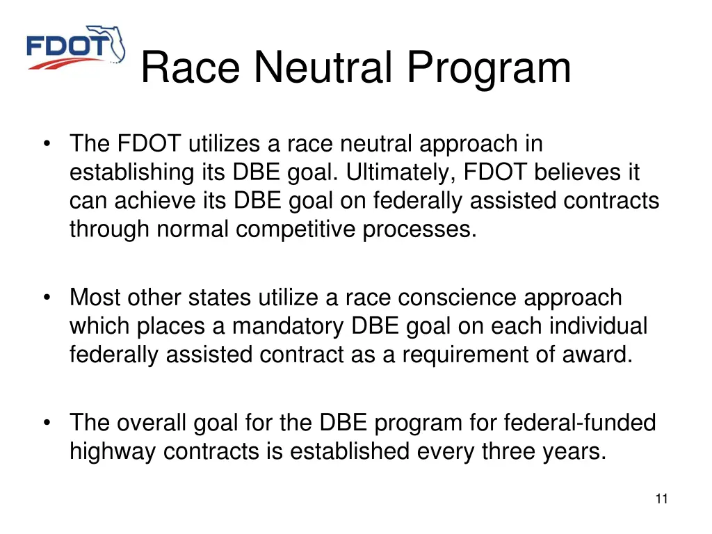 race neutral program