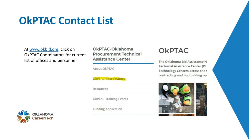 okptac contact list