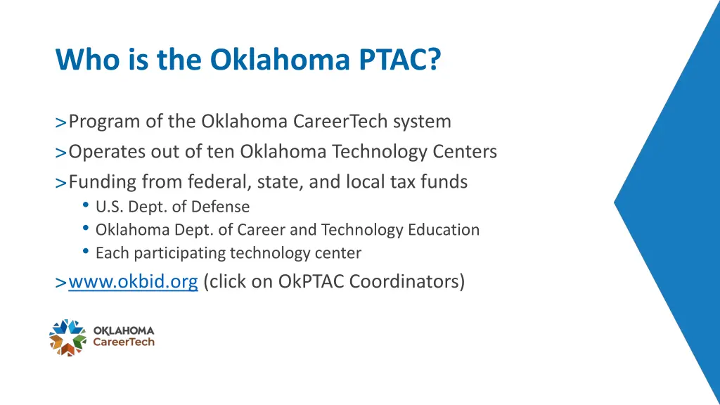 who is the oklahoma ptac