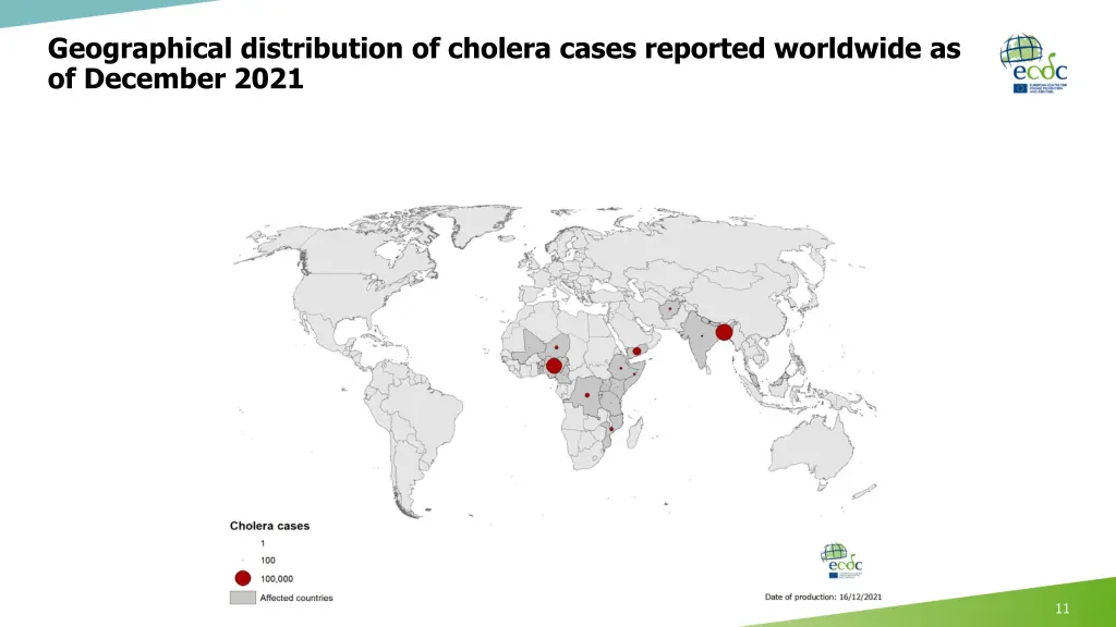 geographical distribution of cholera cases 1