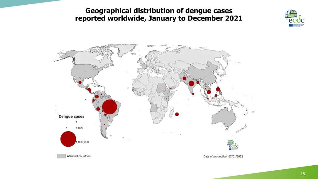 geographical distribution of dengue cases 1