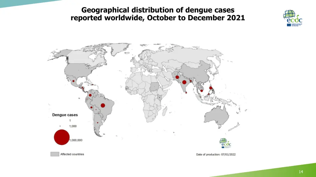 geographical distribution of dengue cases