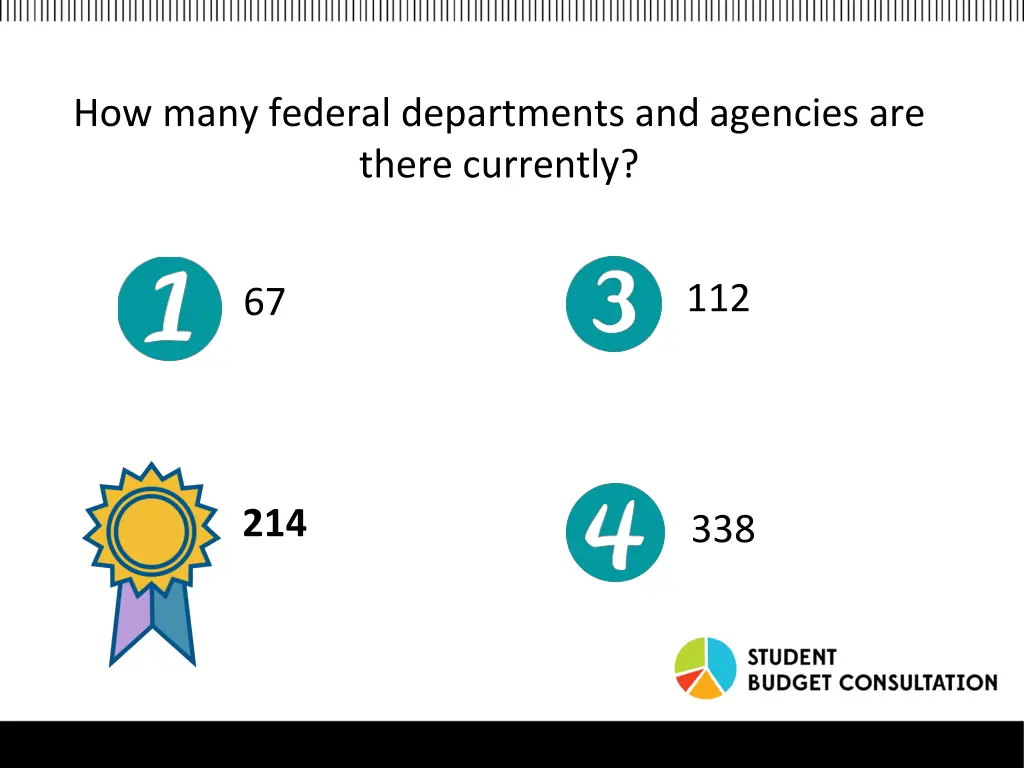 how many federal departments and agencies 1