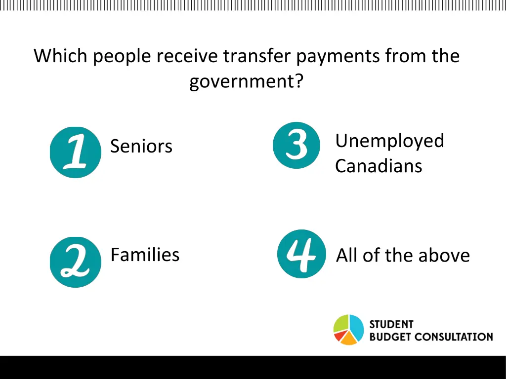 which people receive transfer payments from