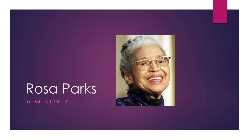 rosa parks by emelia tegeler