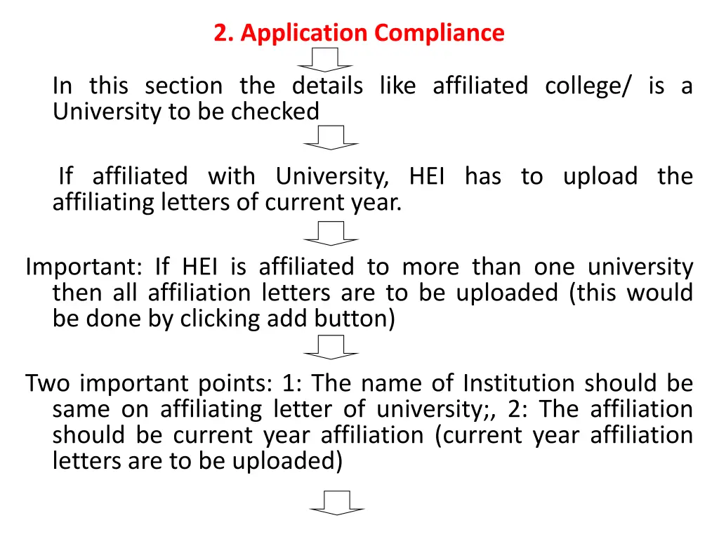 2 application compliance